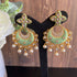 Pakiza Tyaani Inspired Meenakari Ad Chandbali Earrings Mint