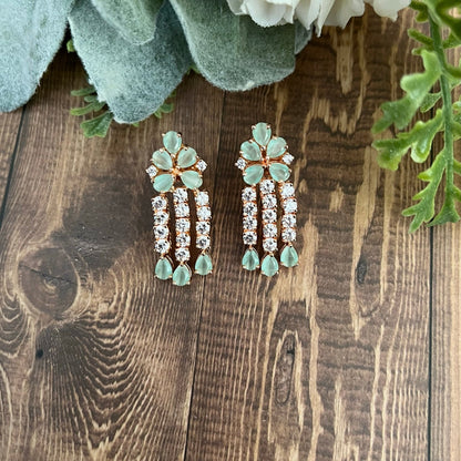 Cz Chandelier Studs Earrings