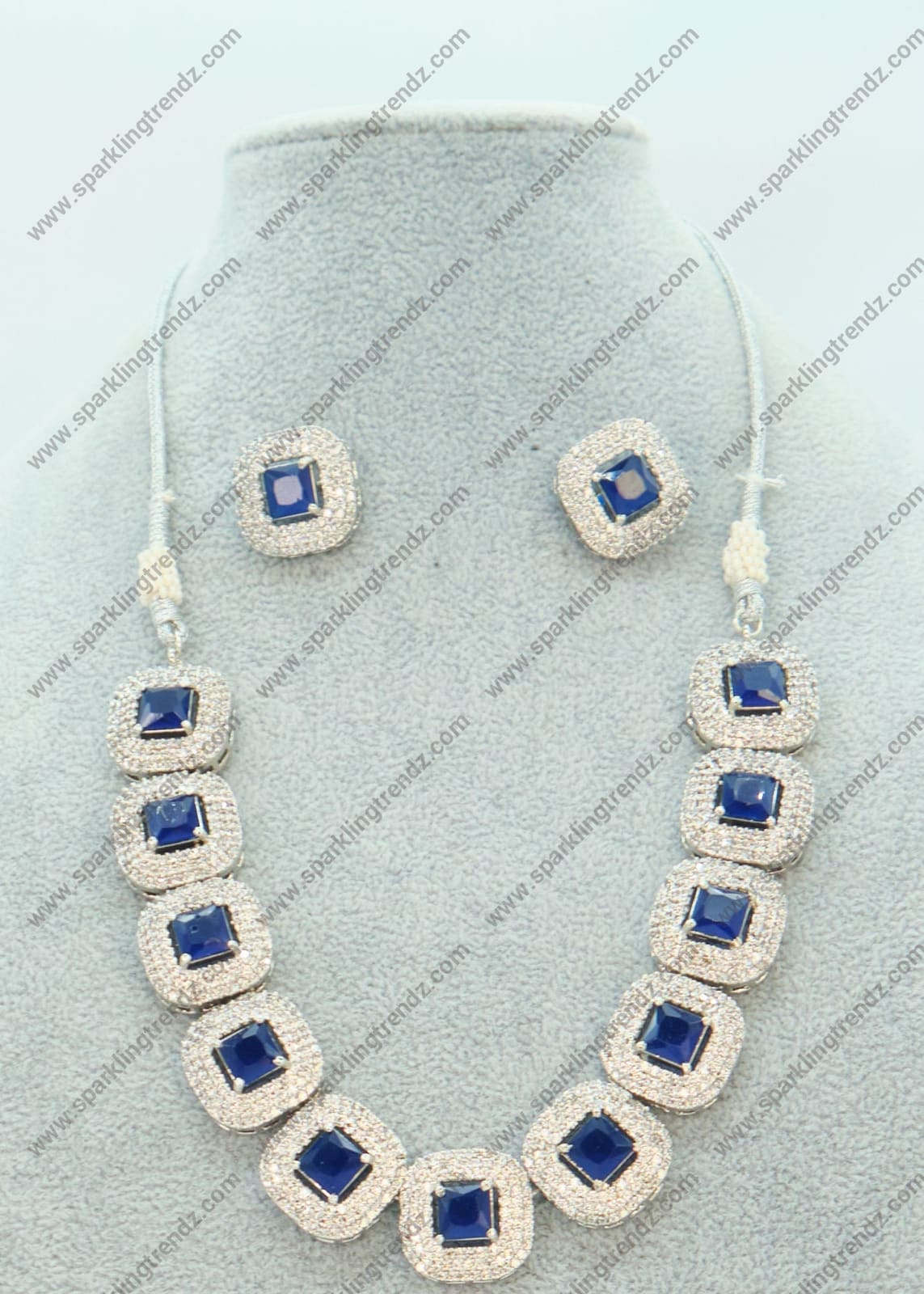 Cz Diamond Nacklace Set Necklaces