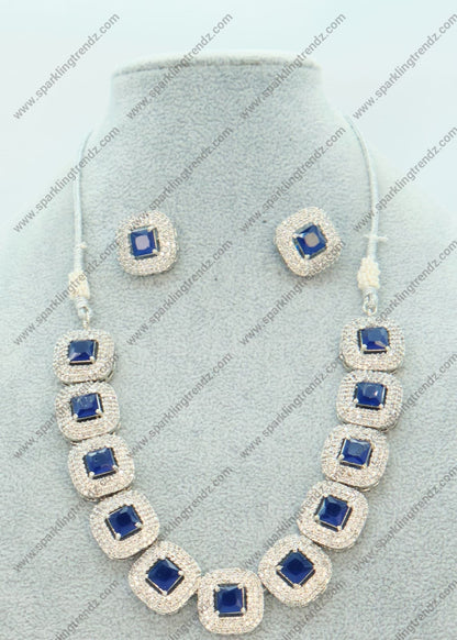 Cz Diamond Nacklace Set Necklaces