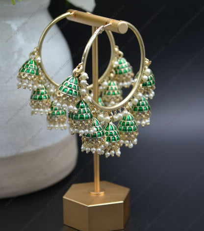 Meenakari Mini Jhumkis Bali Style