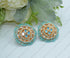 Meenakari Uncut Kundan Oversized Studs Sky Blue Earrings