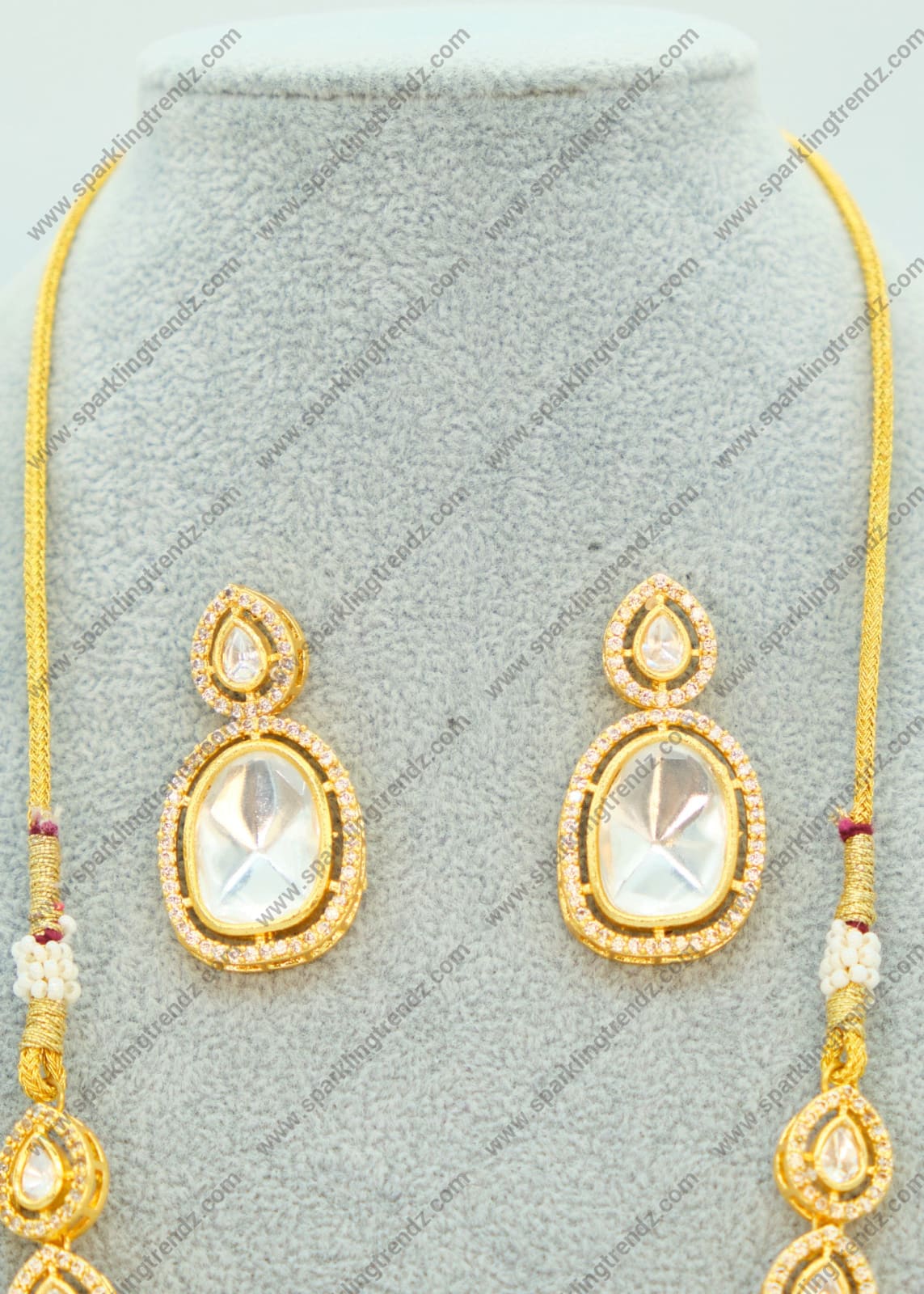 Sabya Polki Kundan Necklace Set Necklaces