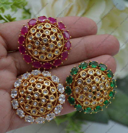 Tyaani Inspired Kundan Adjustable Ring Rings