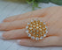 Tyaani Inspired Kundan Adjustable Ring White Rings